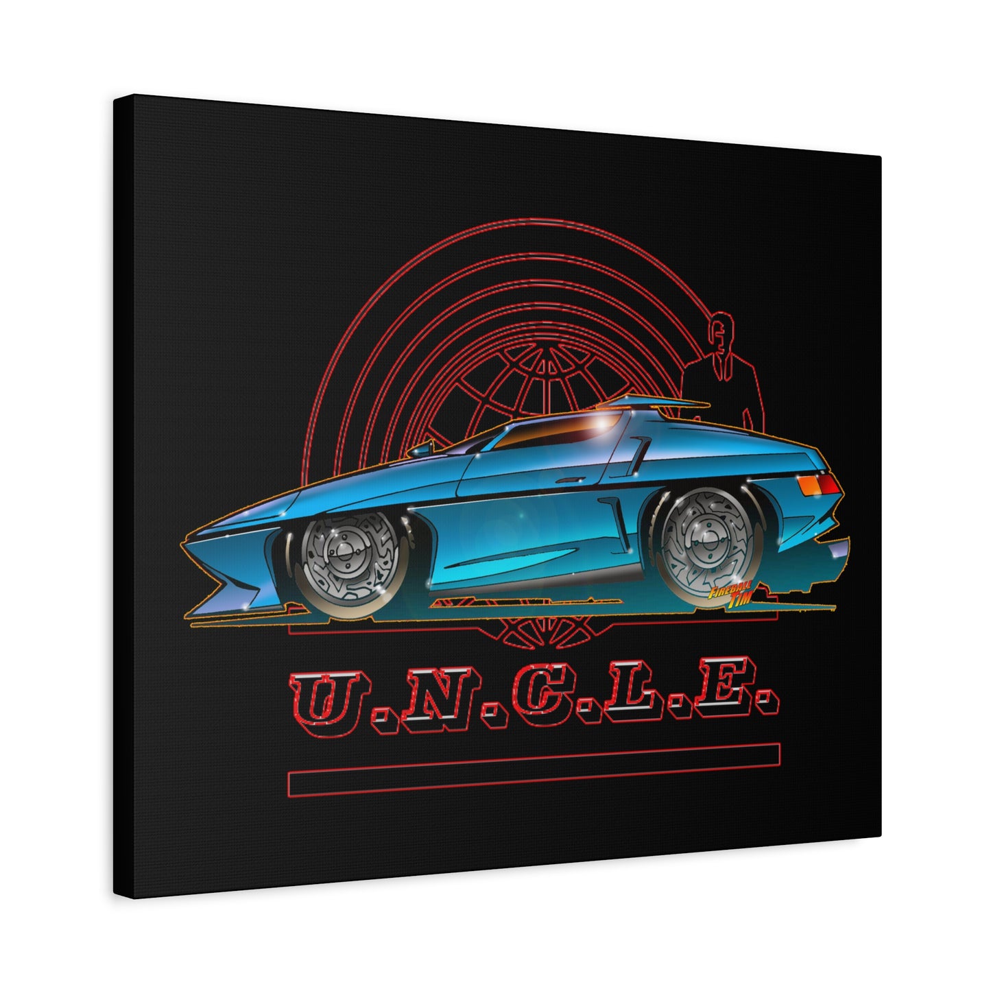 THE MAN FROM U.N.C.L.E. Piranha TV Car Fireball Canvas Art Print