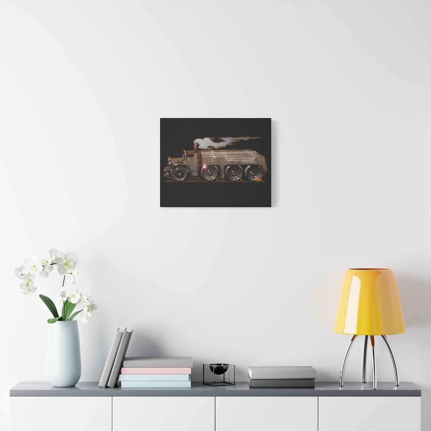 DUEL Killer Movie Truck Fireball Art Canvas Print - Sizes