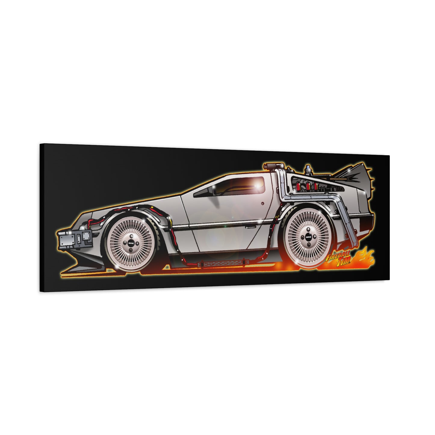 BACK to the FUTURE Delorean Time Machine Canvas Art Wall Print