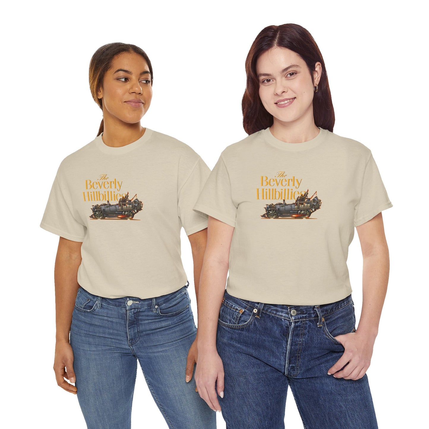 THE BEVERLY HILLBILLIES Jalopy Car Unisex Heavy Cotton Tee Shirt 12 Colors