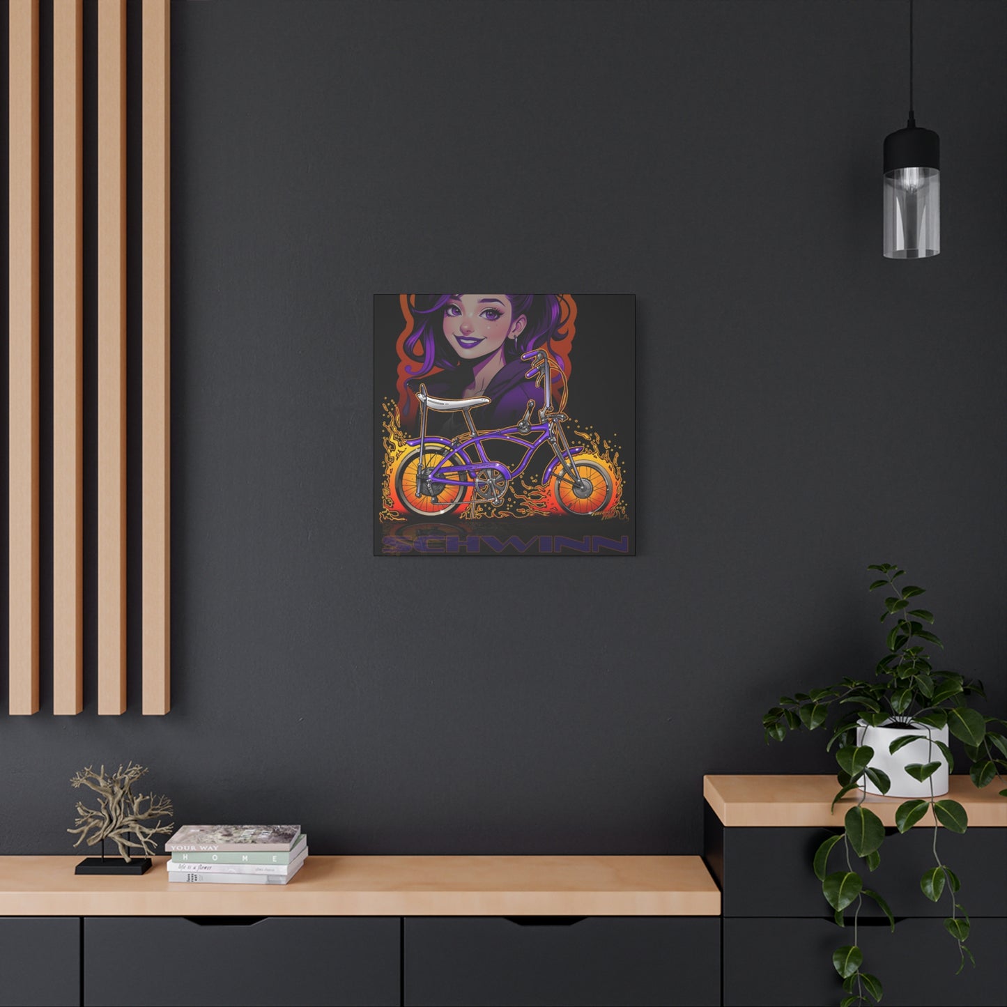 SCHWINN BIKE Grape Crush Fireball Art Canvas Print