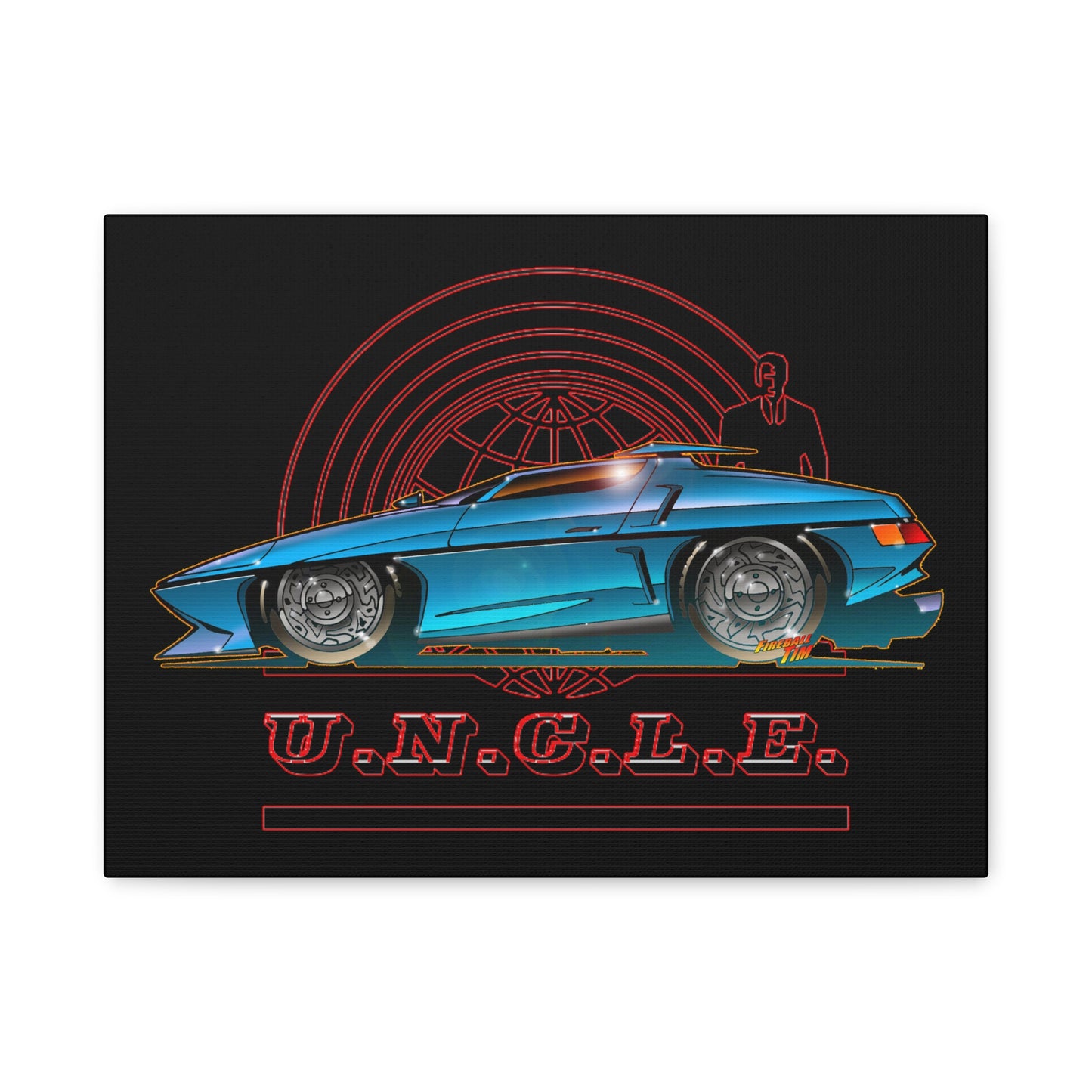 THE MAN FROM U.N.C.L.E. Piranha TV Car Fireball Canvas Art Print