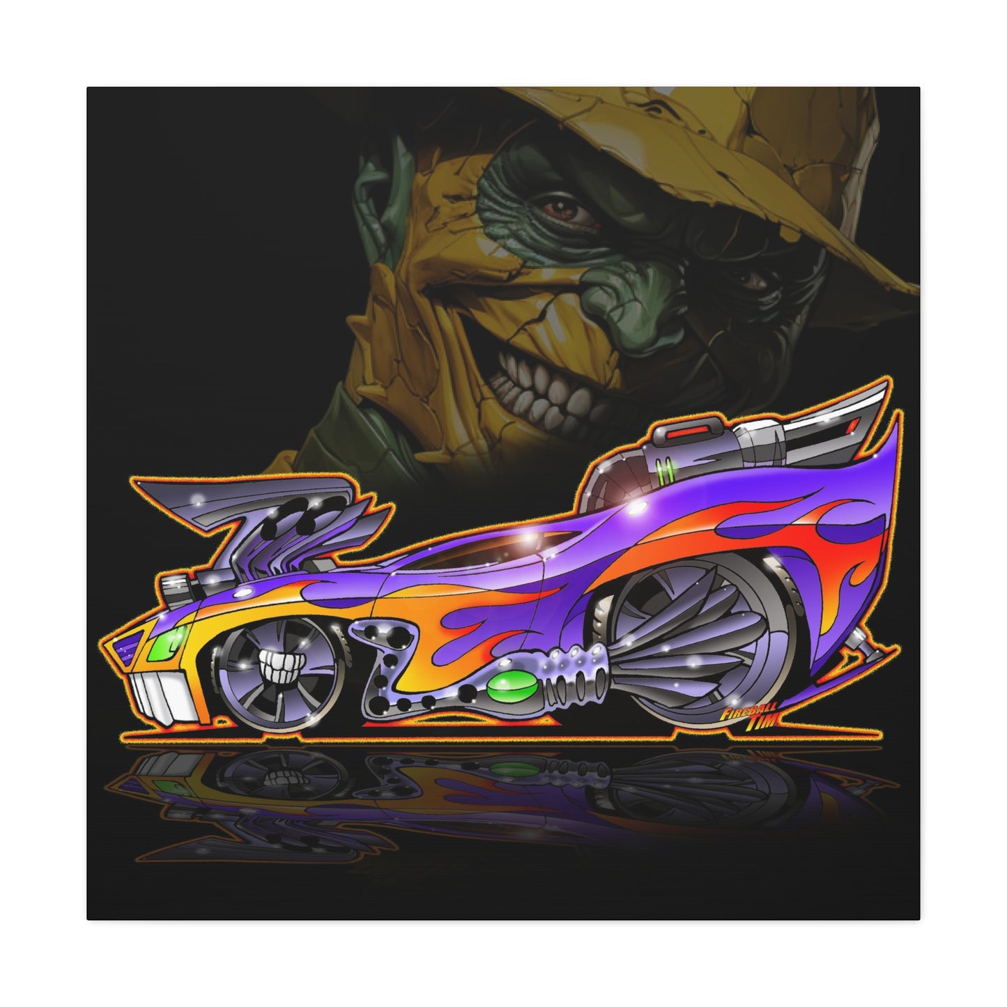 SON OF THE MASK Musclecar Fireball Art Canvas Print