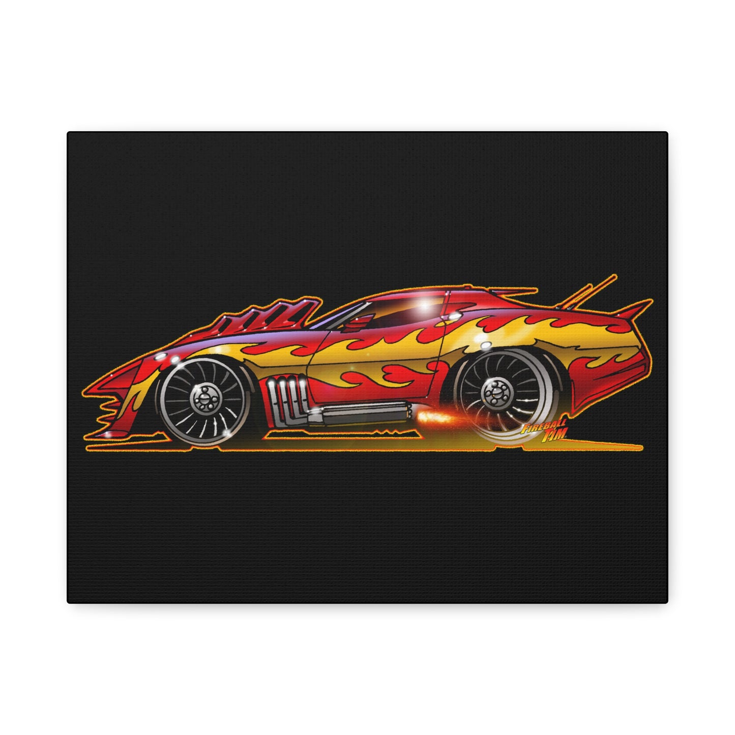 CORVETTE SUMMER Movie Car Fireball Art Canvas Print