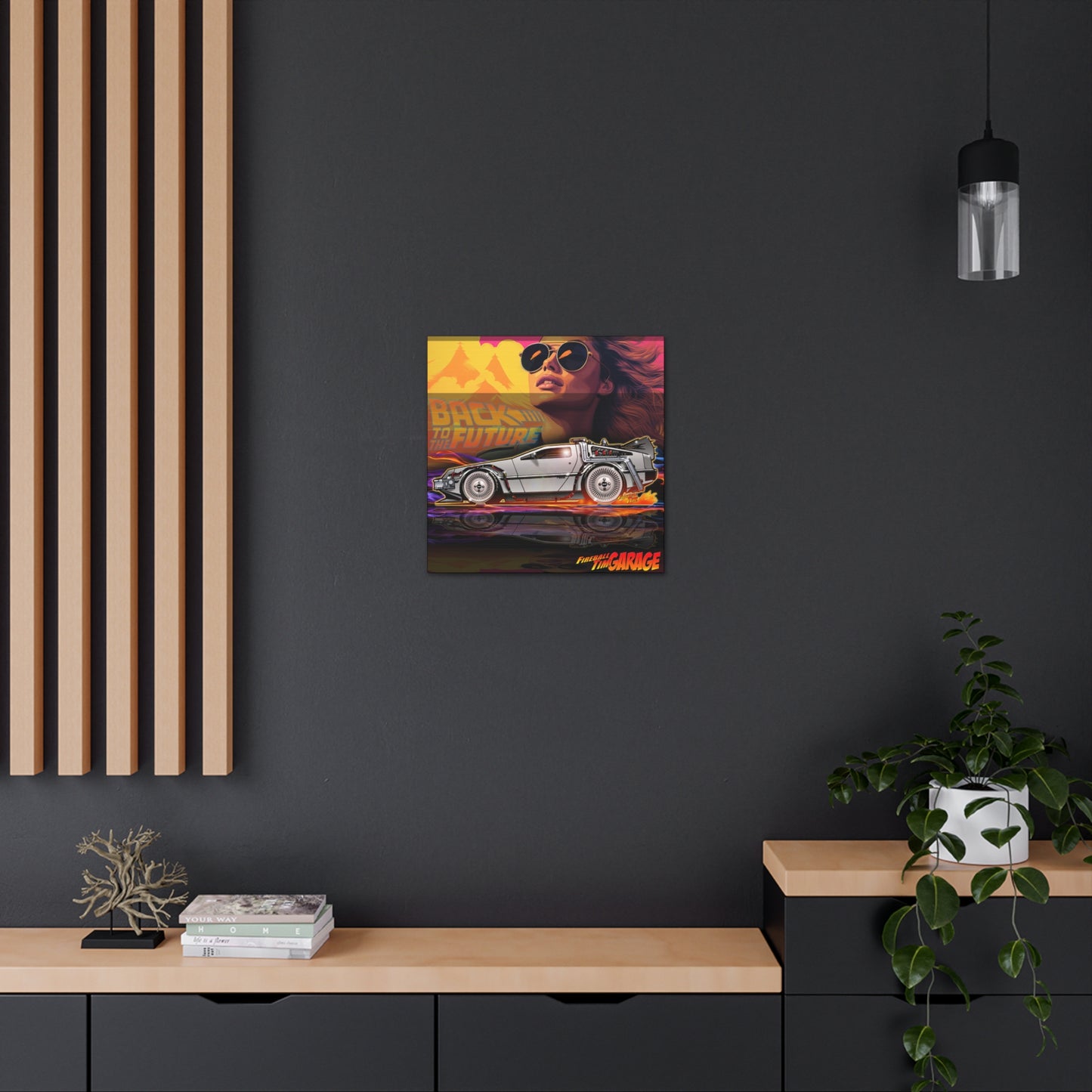 BACK TO THE FUTURE Delorean Time Machine Concept Art Canvas MASTERPRINT 3 Sizes