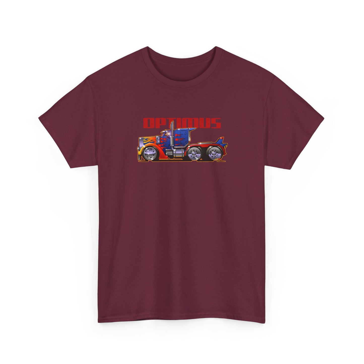 TRANSFORMERS OPTIMUS PRIME Semi Truck Fireball Art Tee Shirt - Multiples