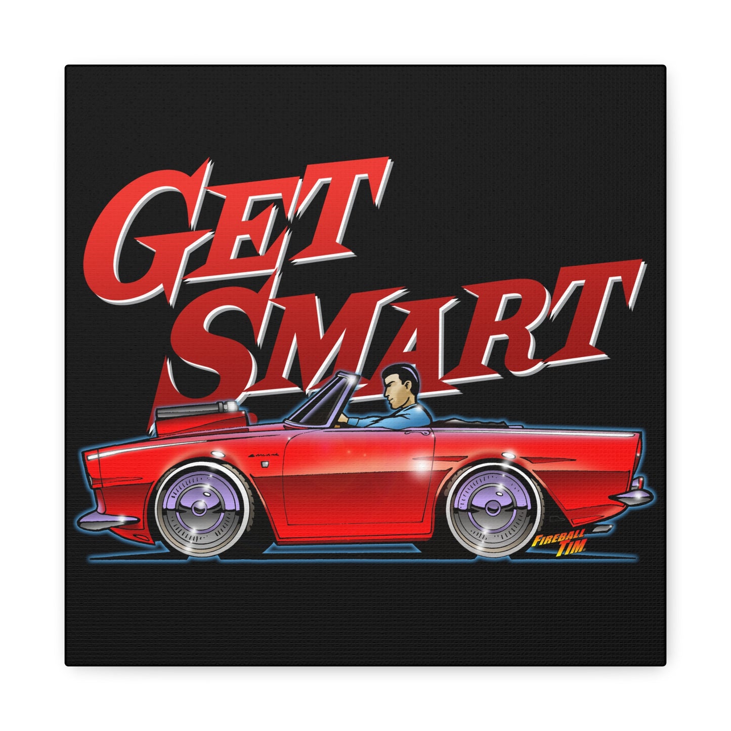 GET SMART TV Show 1965 Sunbeam Tiger Concept Art Canvas Print 12x12