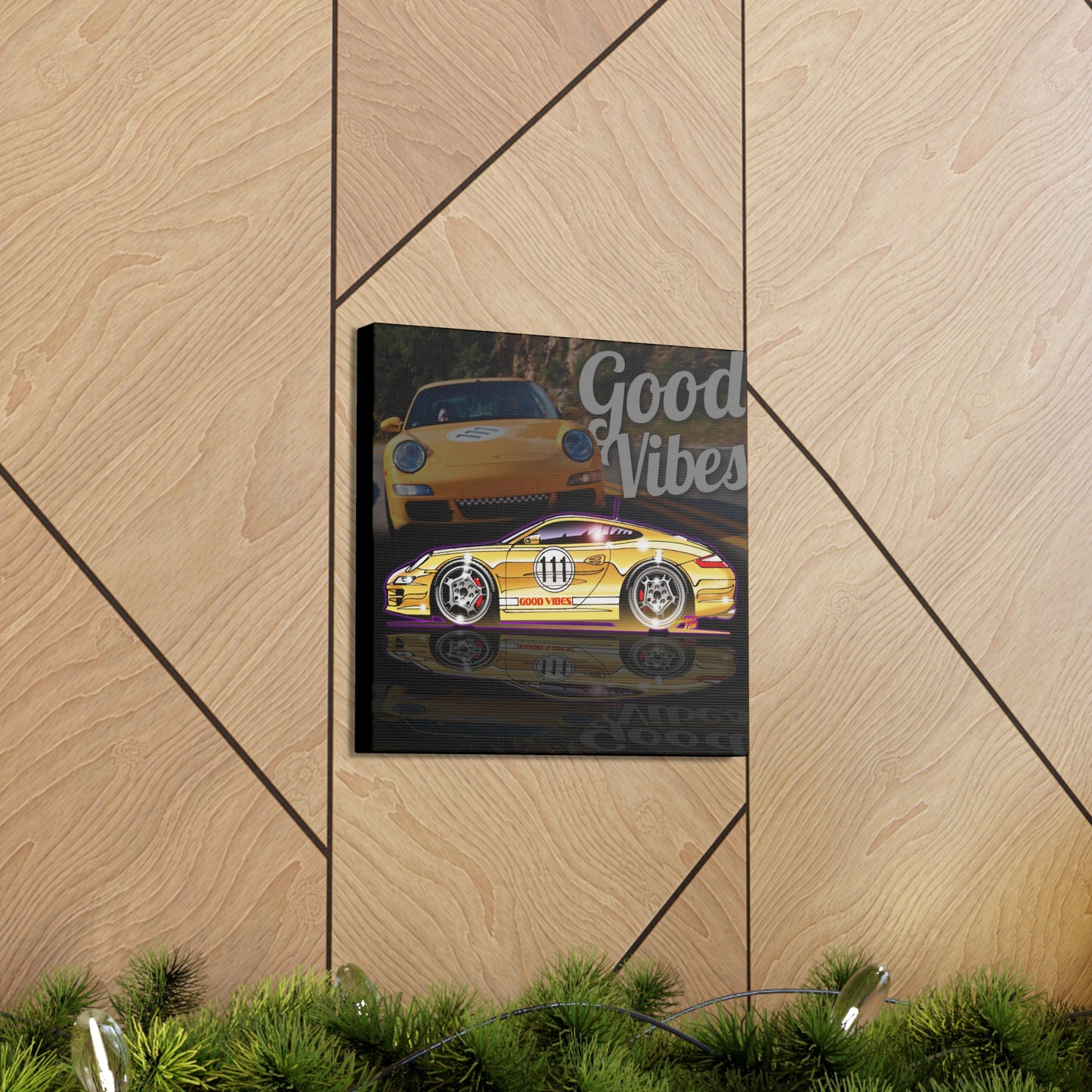 PORSCHE 997 Late Night Playset Good Vibes Canvas Art Wall Print MASTERPRINT 3 Sizes