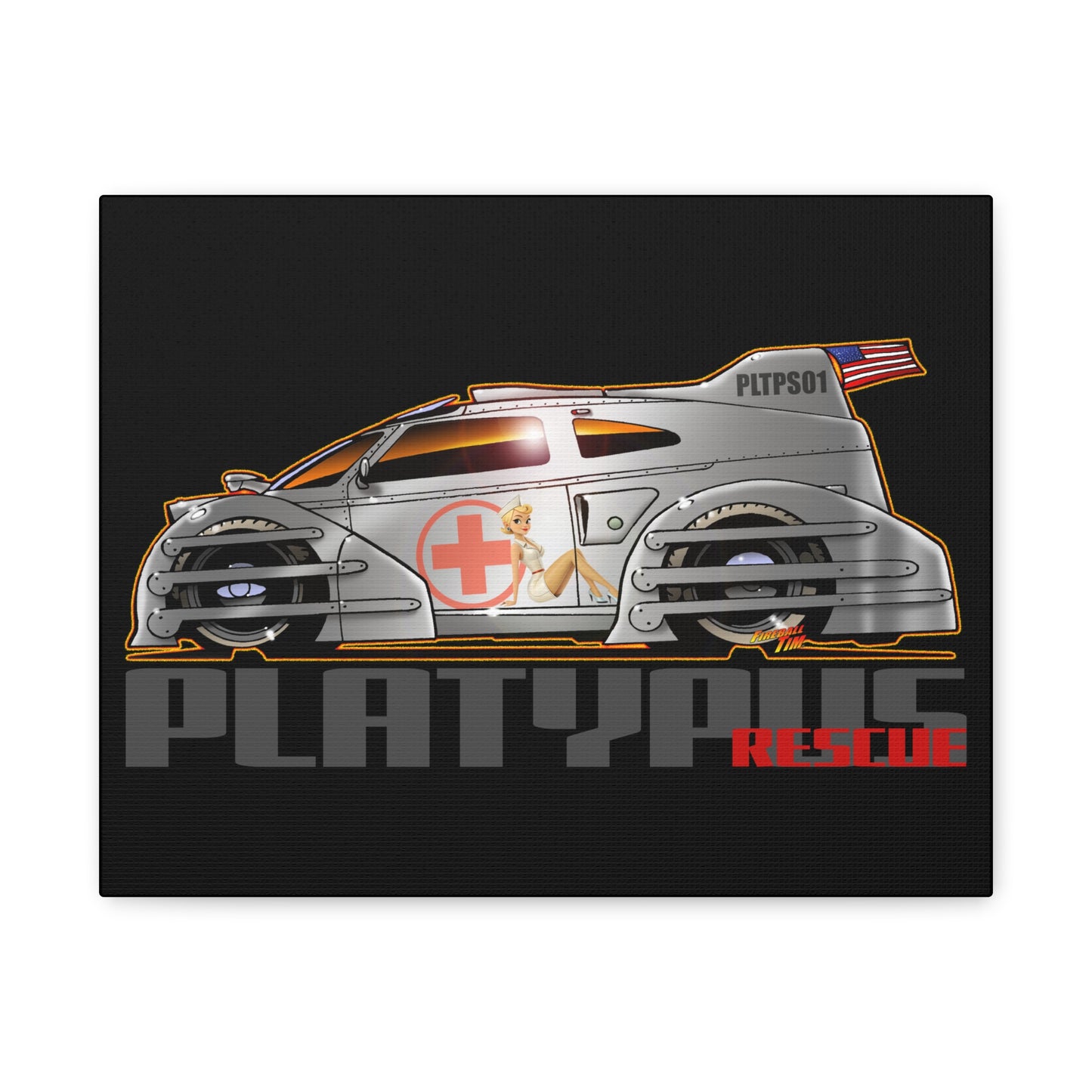 PLATYPUS RESCUE Concept Canvas Art Wall Print - 11x14