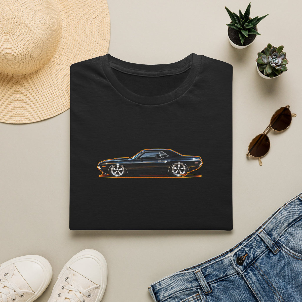 DODGE CHALLENGER 1972 Collectible Fireball Tee Shirt