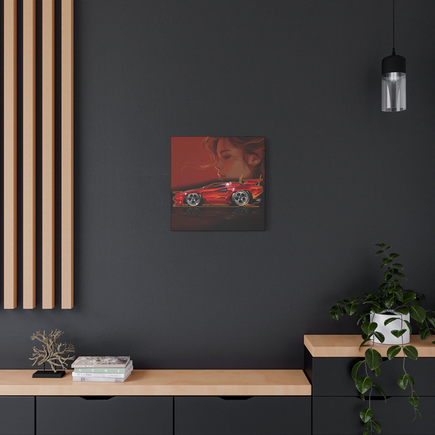 CANNONBALL RUN LAMBORGHINI COUNTACH Fireball Art Canvas Print