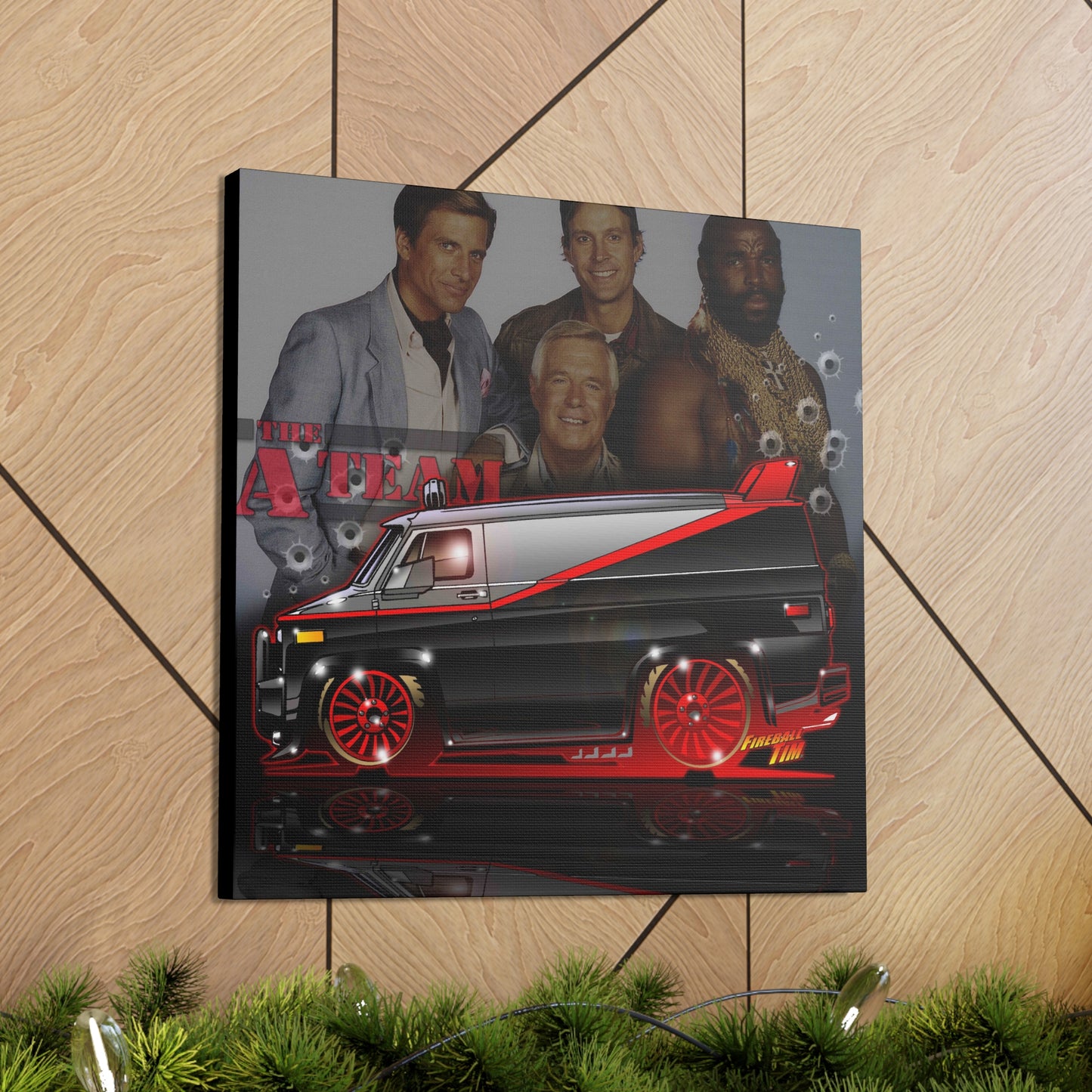 ATEAM VAN TV Car Concept Art Canvas Wall Print MASTERPRINT 2 Sizes