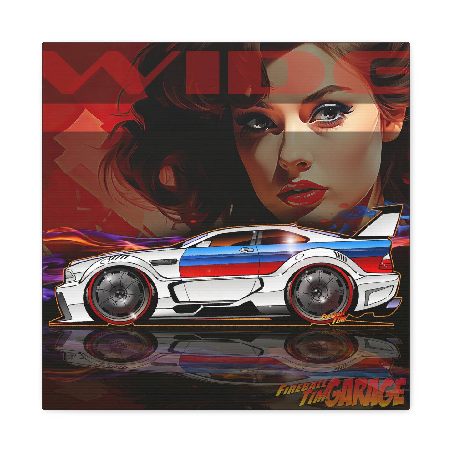 BMW M4 FLOSSMAN WIDEBODY Collectible Canvas Art Print 2 Sizes