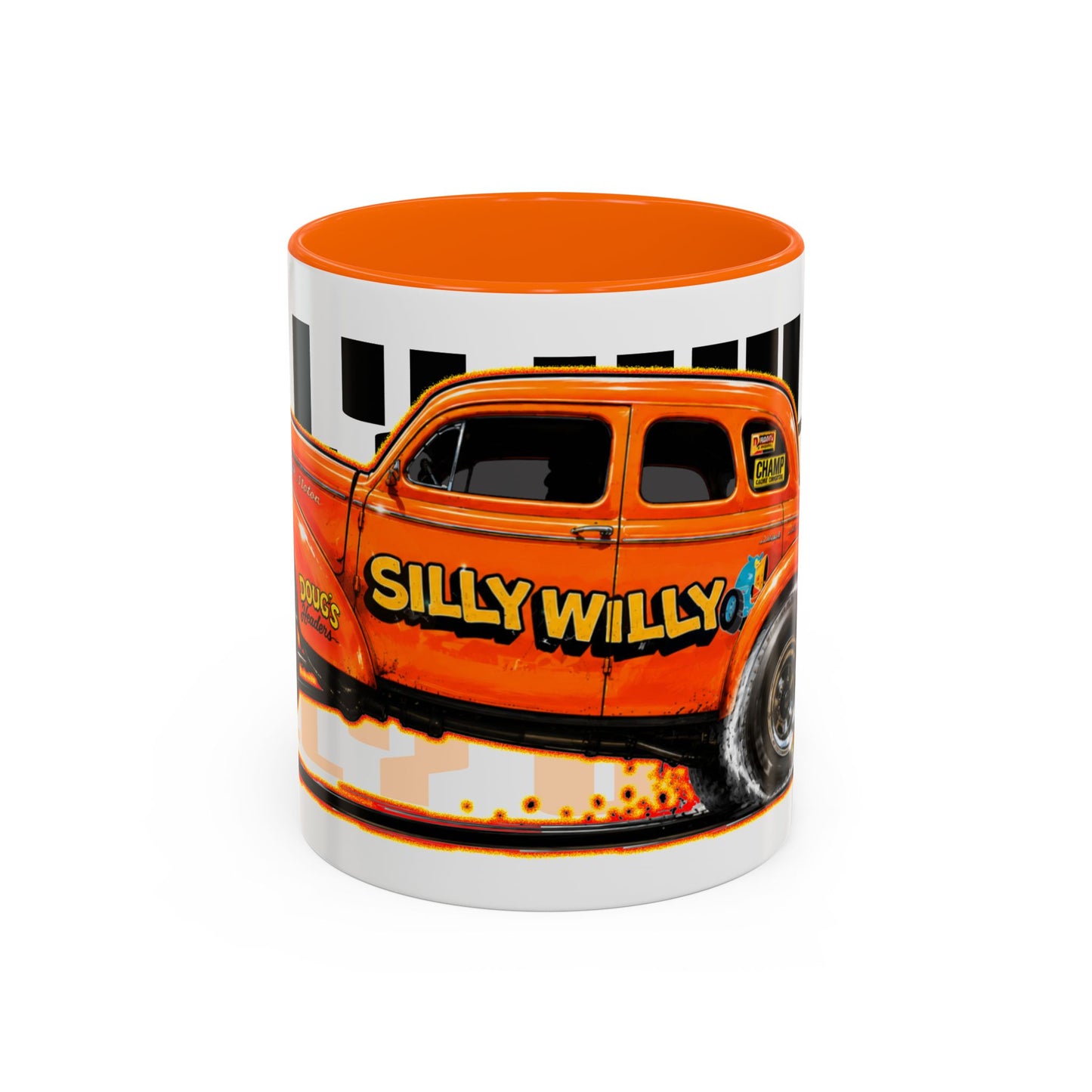 SILLY WILLER HOT ROD GASSER Collectible Fireball Art Coffee Mug - 2 Sizes