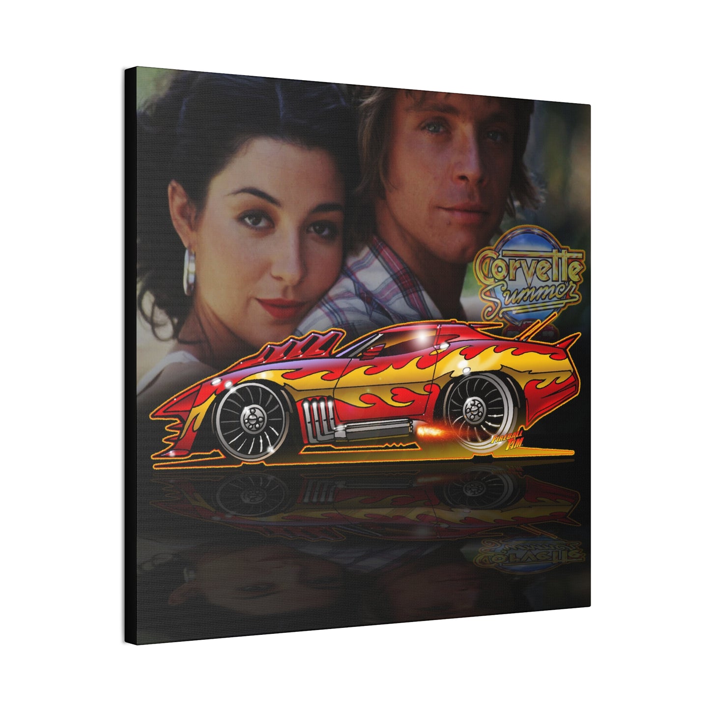 CORVETTE SUMMER Movie Car Fireball Art Canvas Print - 2 Sizes