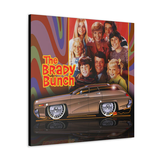 THE BRADY BUNCH 1971 Plymouth Satelite Wagon Concept Art Canvas MASTERPRINT 3 Sizes