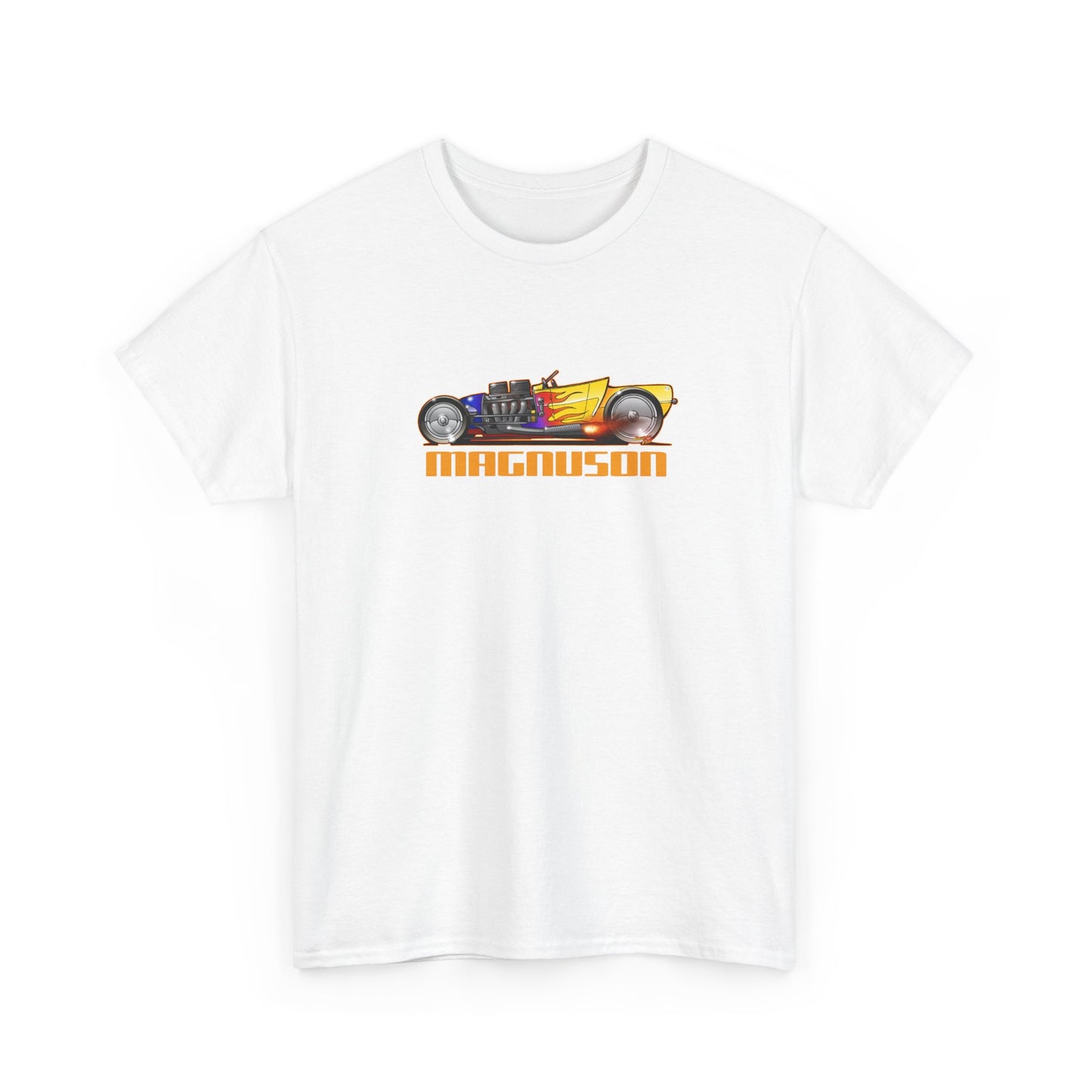 MAGNUSON Track Roadster Hot Rod Fireball Art Tee Shirt - Multiple Colors
