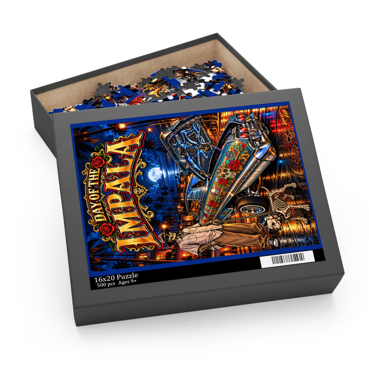 DAY OF THE IMPALA Halloween Jigsaw Puzzle — Chevrolet Impala (120/252/500‑Piece)