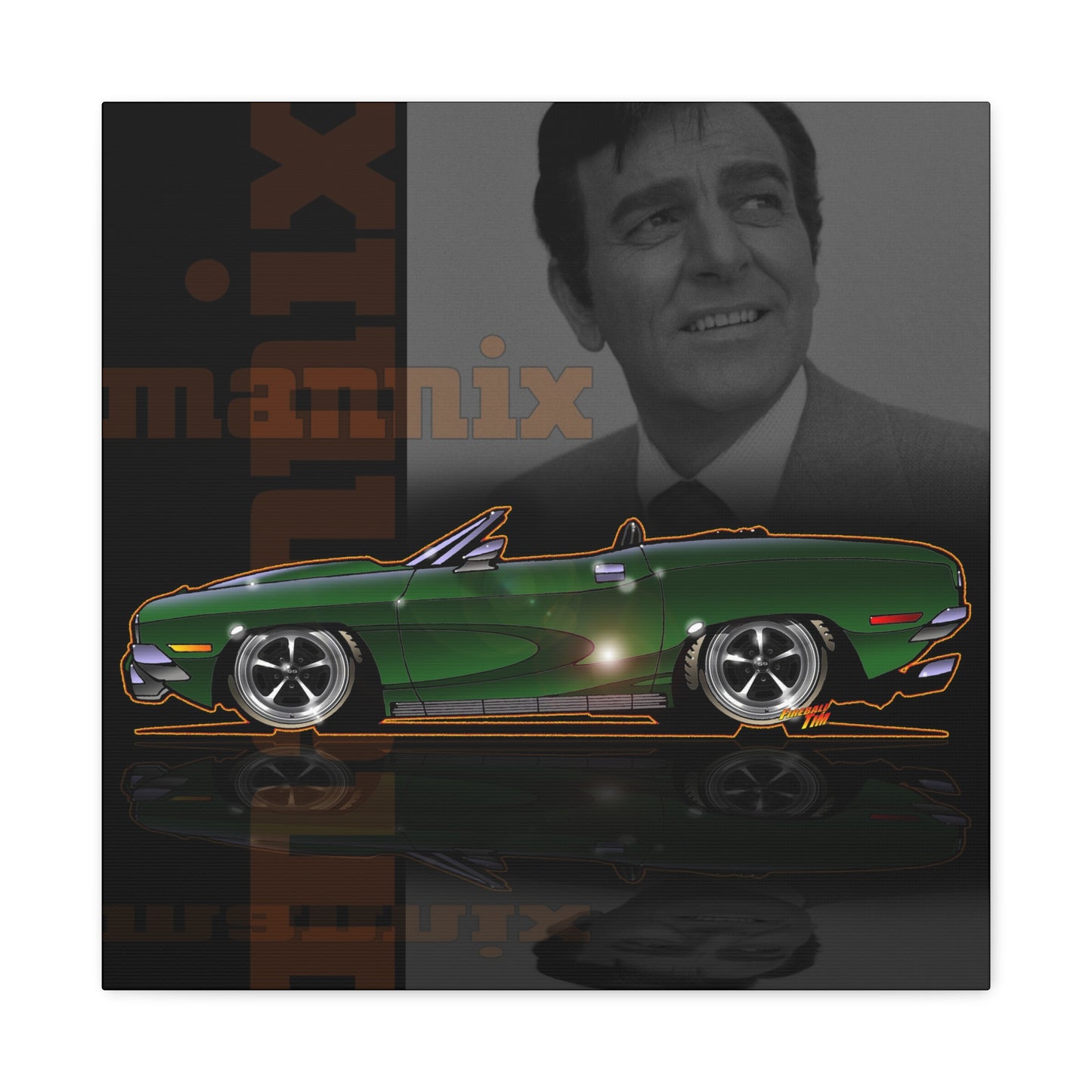 MANNIX TV Show Plymouth Barracuda Concept Art Canvas MASTERPRINT 3 Sizes