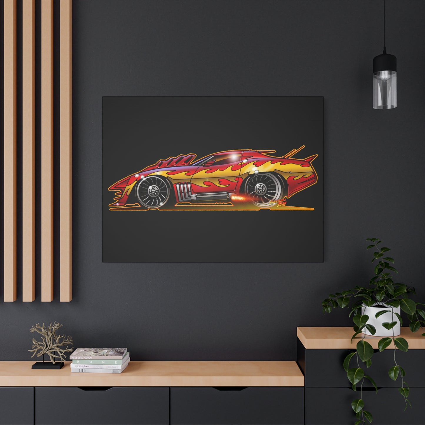 CORVETTE SUMMER Movie Car Fireball Art Canvas Print