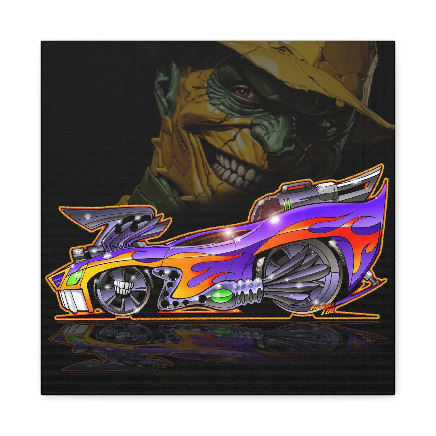 SON OF THE MASK Musclecar Fireball Art Canvas Print