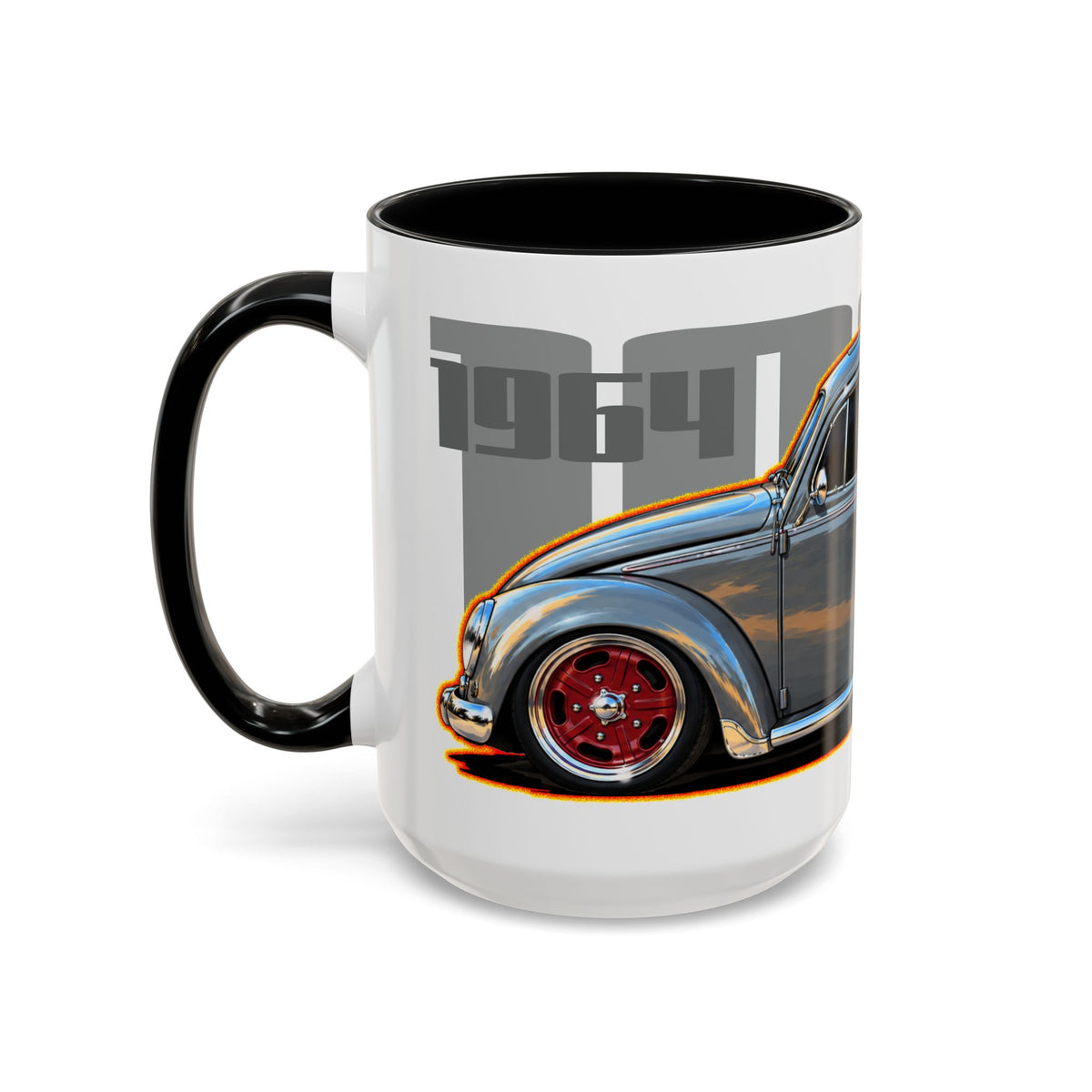 KUSTOM 1964 VW BUG Collectible Fireball Art Coffee Mug - 2 Sizes
