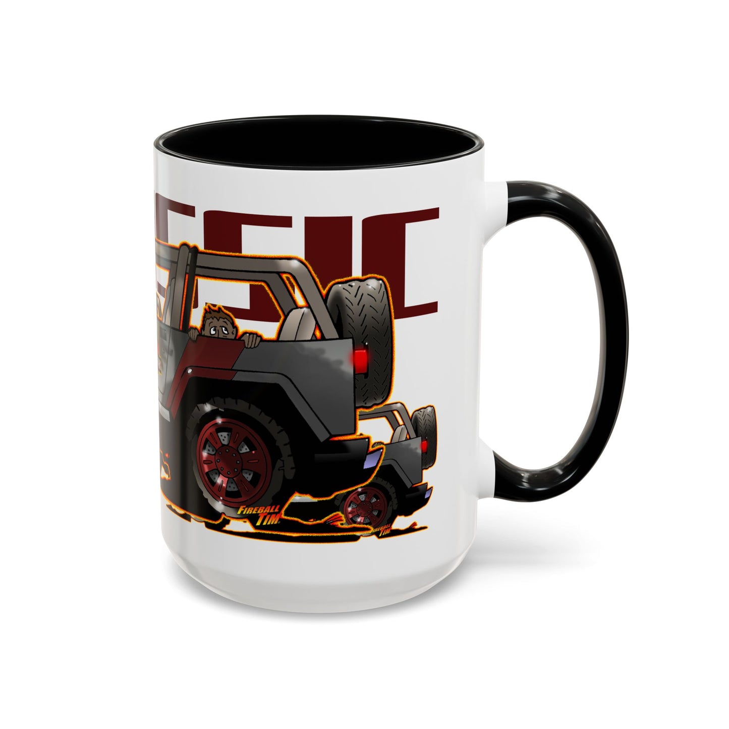 JURASSIC PARK JEEP Collectible Coffee Mug - 2 Sizes Adventure - Perfect for Dinosaurs Fans, Unique Retro Gift, Morning Coffee, Movie Lovers