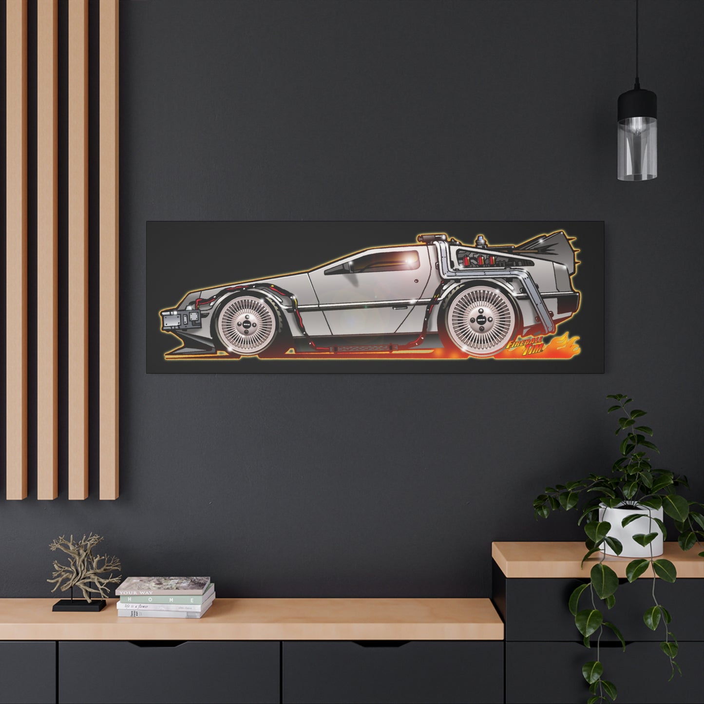 BACK to the FUTURE Delorean Time Machine Canvas Art Wall Print