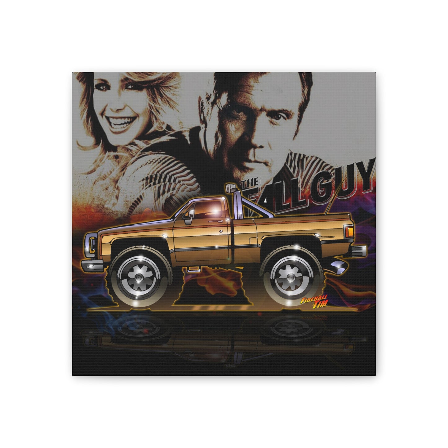 THE FALL GUY 1982 GMC K-2500 TV Show Truck Canvas Art Print - 2 Sizes