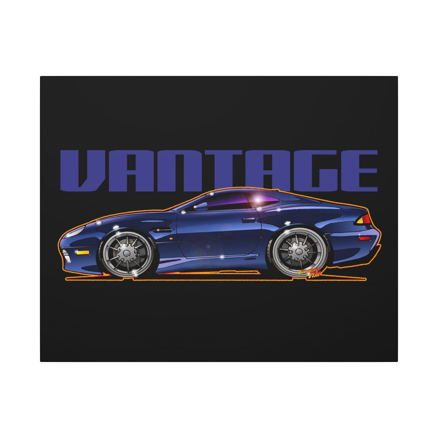 ASTON MARTIN VANTAGE 2001 Fireball Art Canvas Print