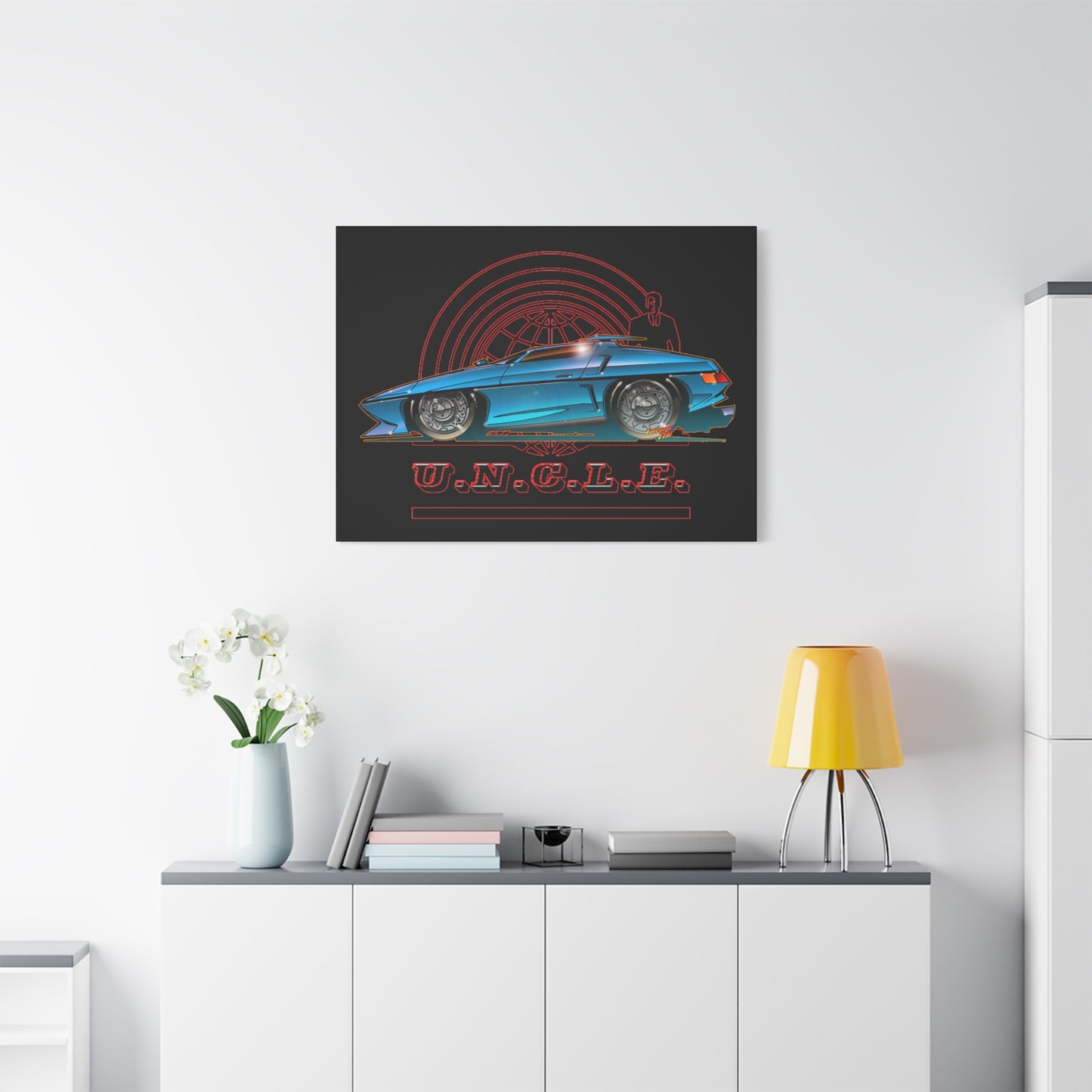 THE MAN FROM U.N.C.L.E. Piranha TV Car Fireball Canvas Art Print