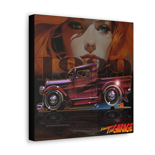 FORD PICKUP TRUCK 1929 Custom Car Canvas Gallery Car Art 12x12