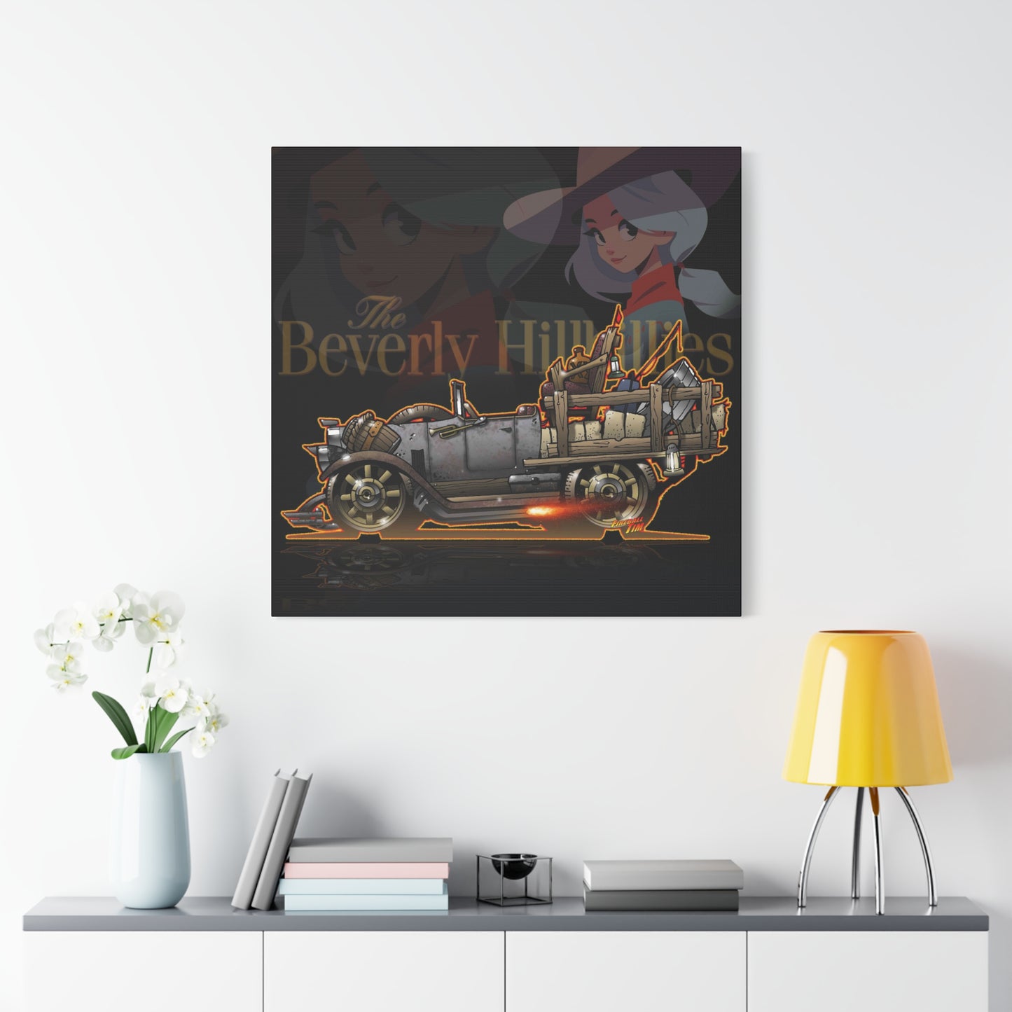 BEVERLY HILLBILLIES JALOPY Canvas Art Wall Print