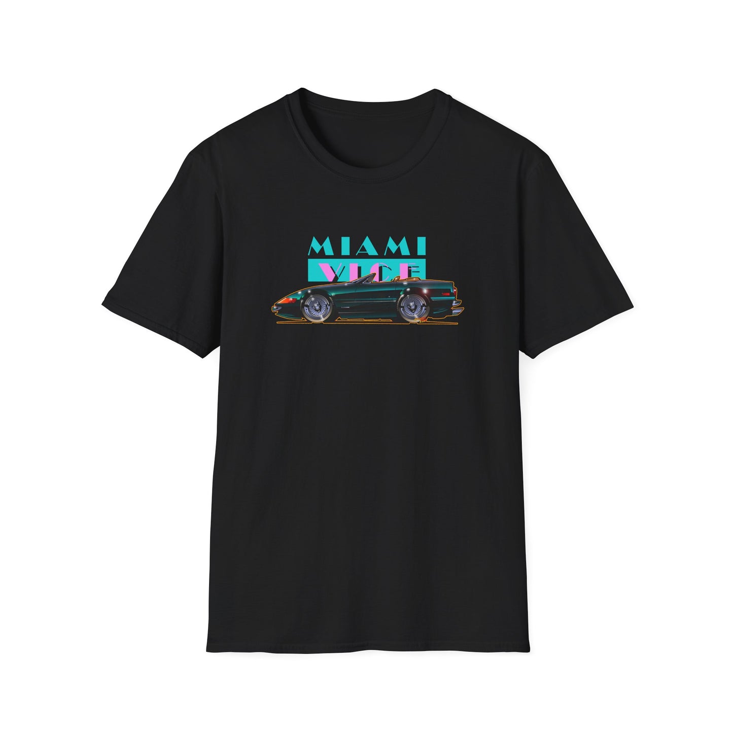 MIAMI VICE Ferrari Daytona Concept Art Softstyle T-Shirt Multiple Colors