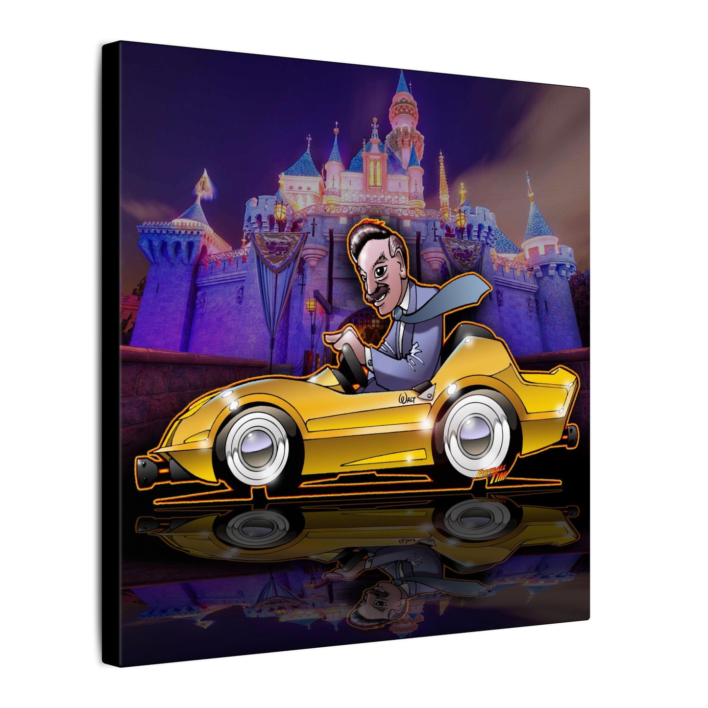 AUTOPIA CLASSIC Walt Disney Fireball Art Canvas Print