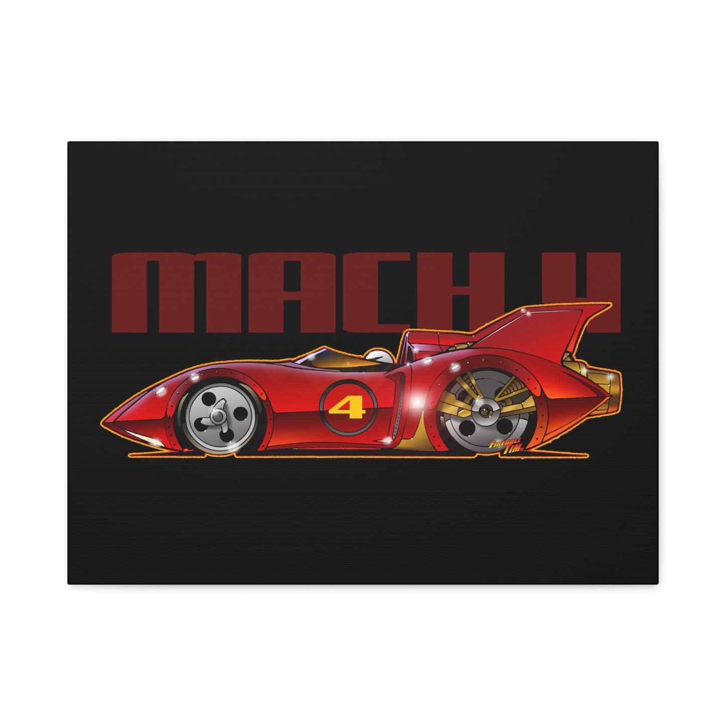 SPEED RACER MACH 4 Fireball Art Canvas Wall Print