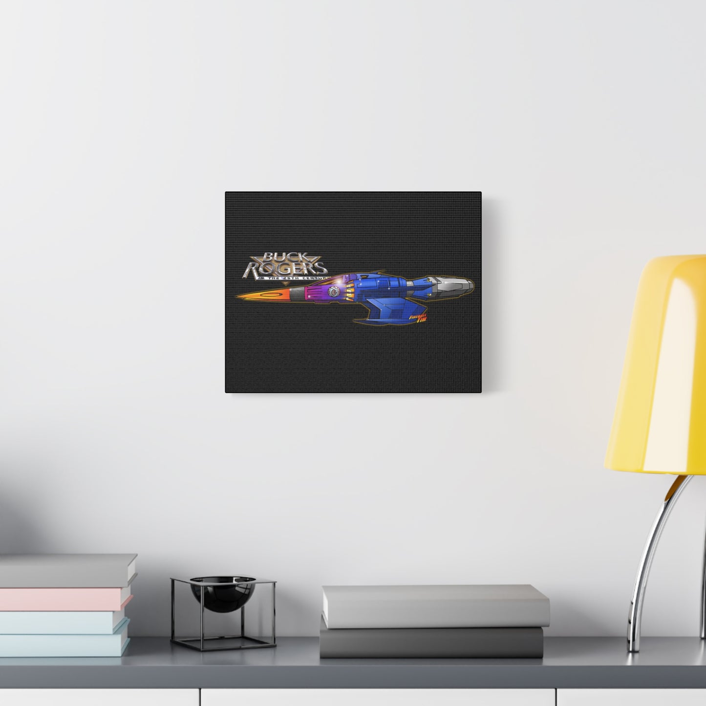 BUCK ROGERS Hot Rod Starfighter Spaceship Canvas Art Wall Print - 11x14