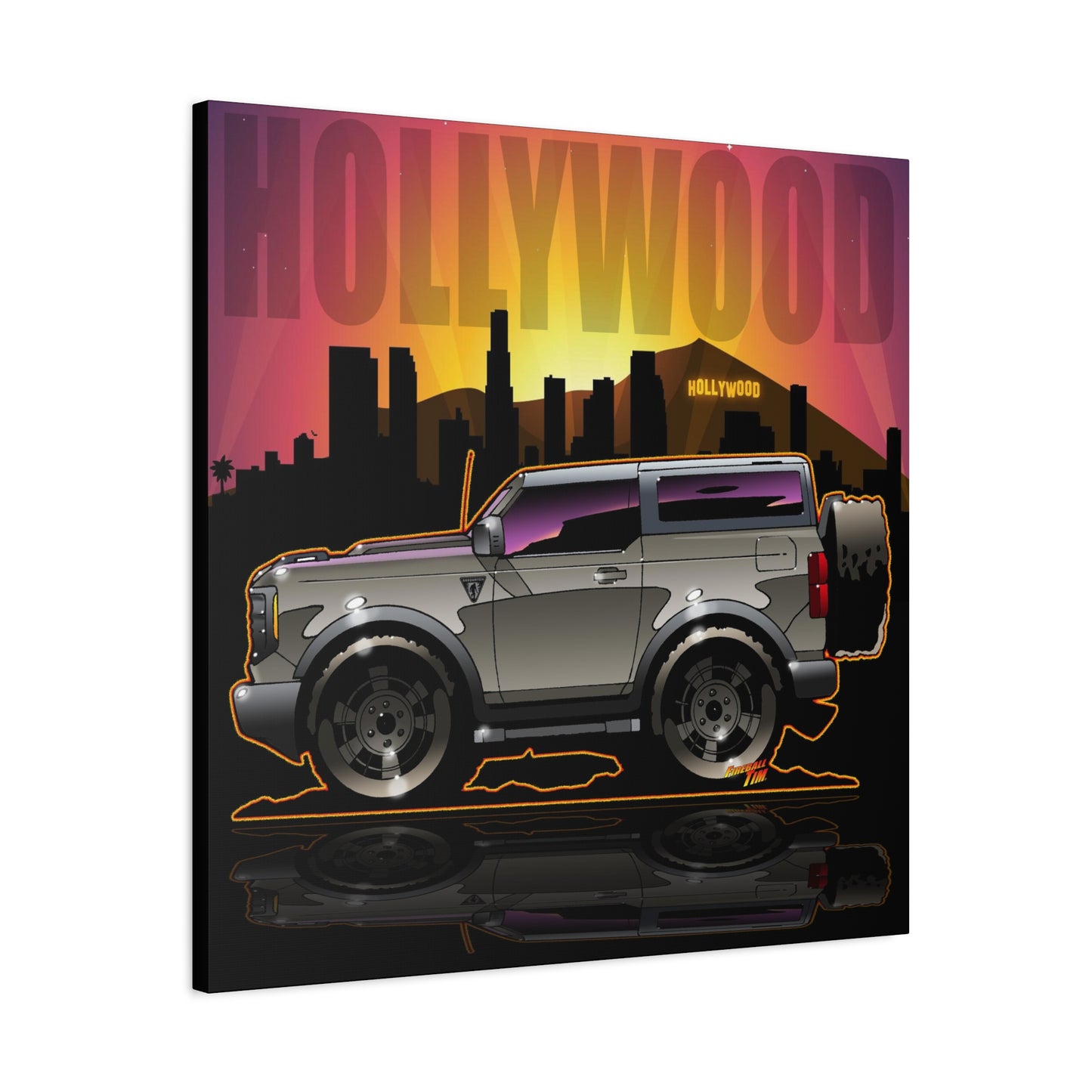 FORD BRONCO SASQUATCH 2026 Collectible Fireball Art Canvas Print