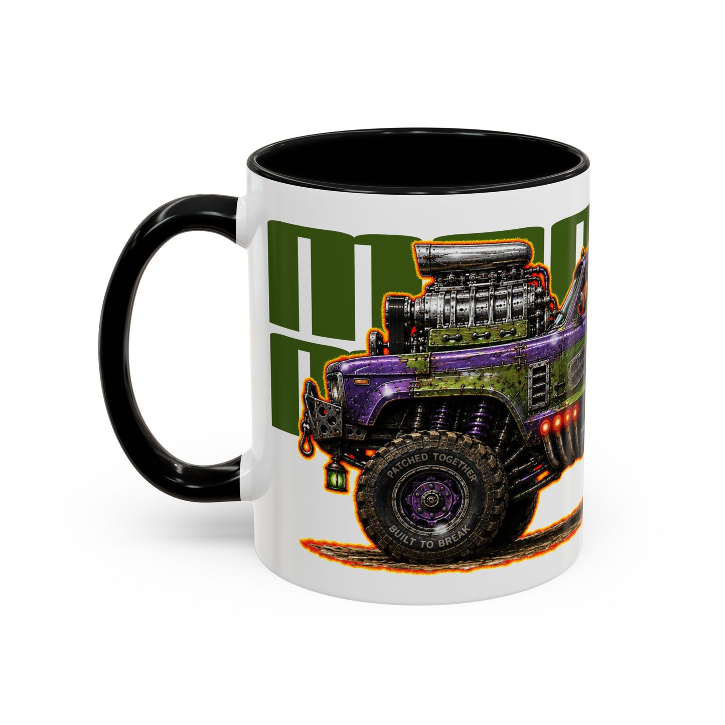 HALLOWEEN MONSTER MACHINES Frankenstein Collectible Fireball Art Coffee Mug - 2 Sizes