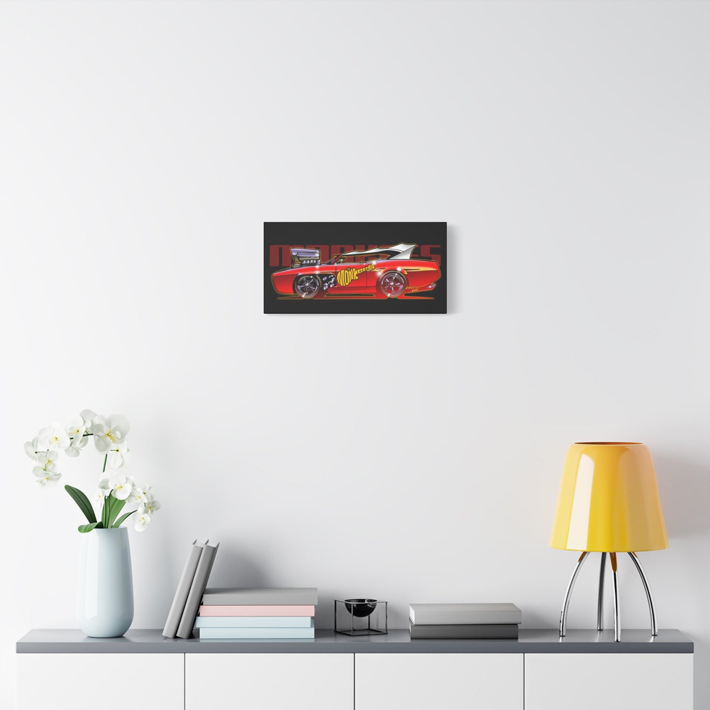 THE MONKEES Monkeemobile Fireball Canvas Art Wall Print - 11x14