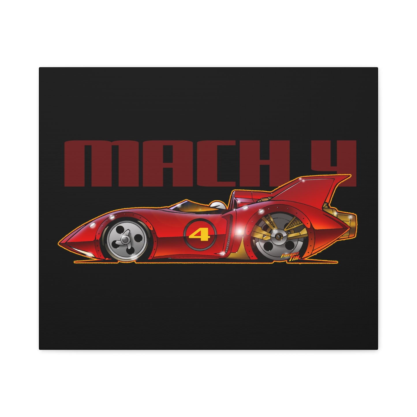 SPEED RACER MACH 4 Fireball Art Canvas Wall Print