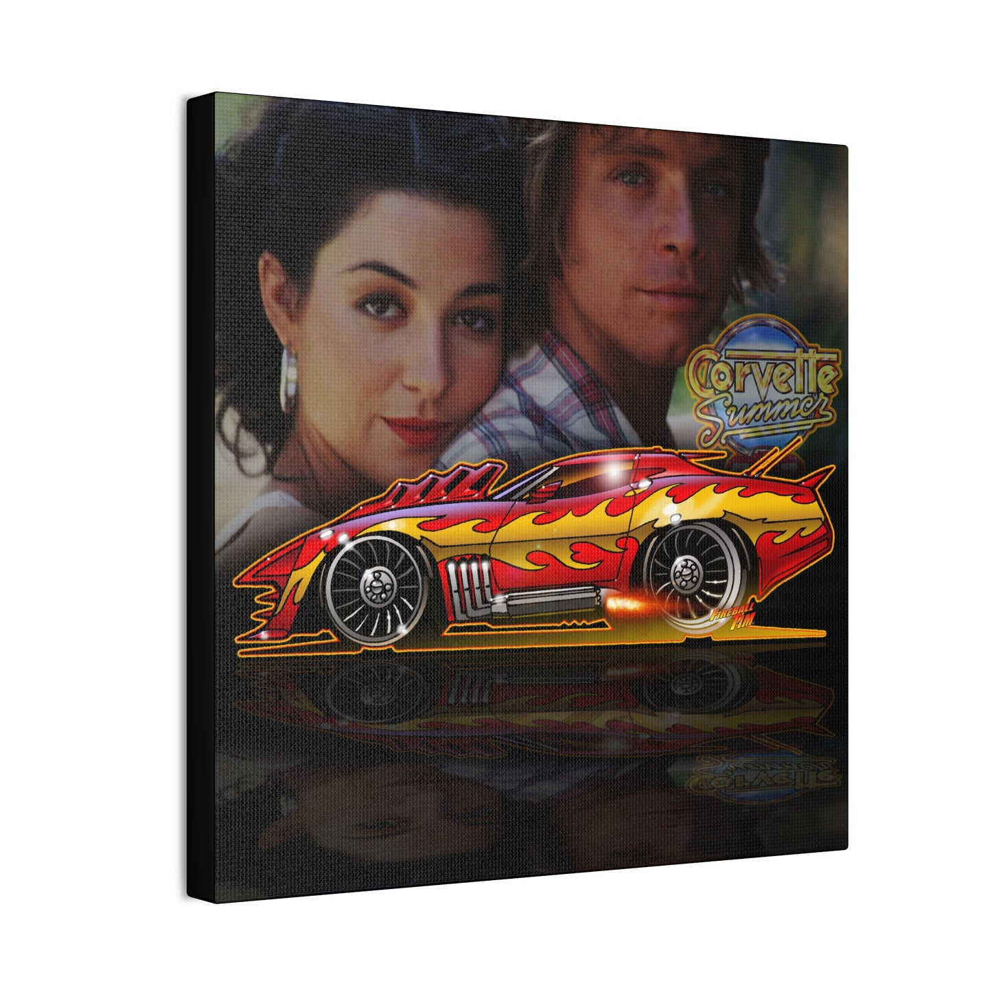 CORVETTE SUMMER Movie Car Fireball Art Canvas Print - 2 Sizes