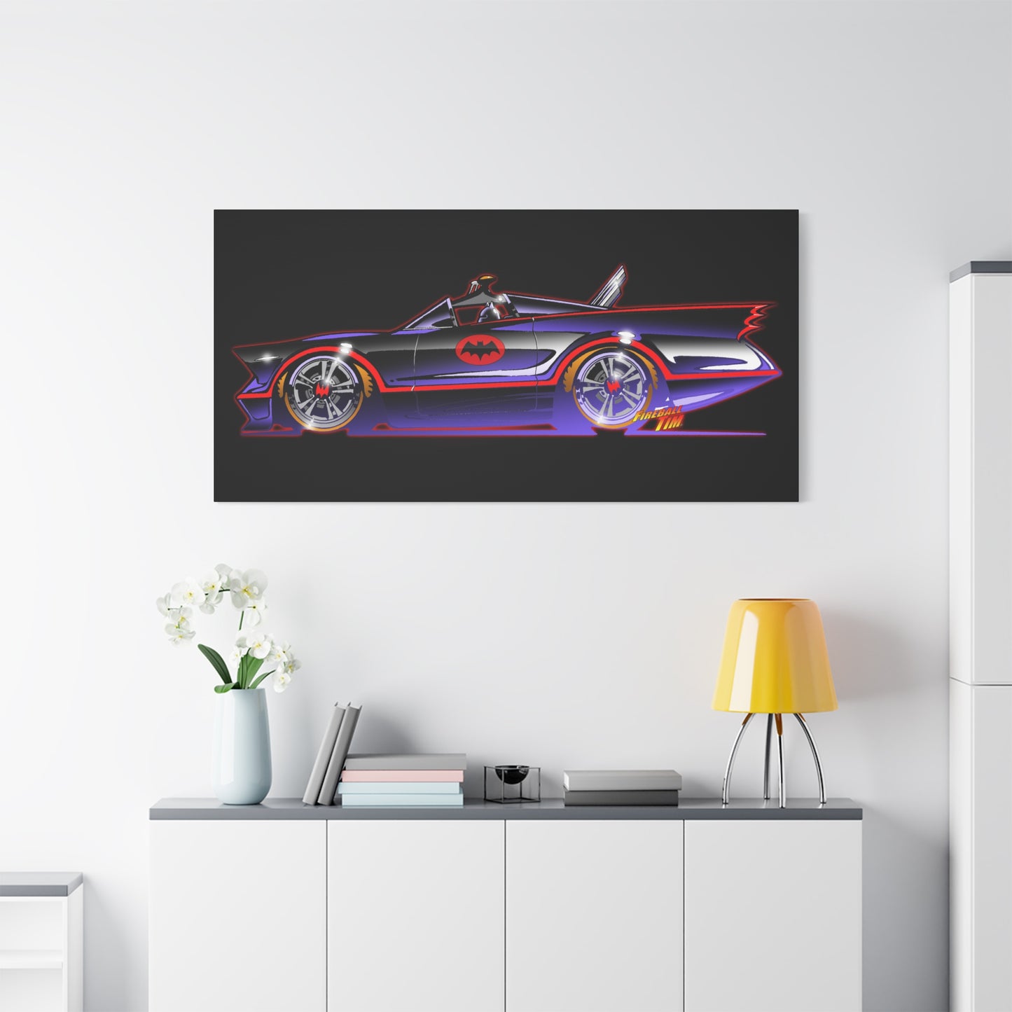 BATMOBILE 1966 BATMAN TV Car Canvas Art Print 11x14
