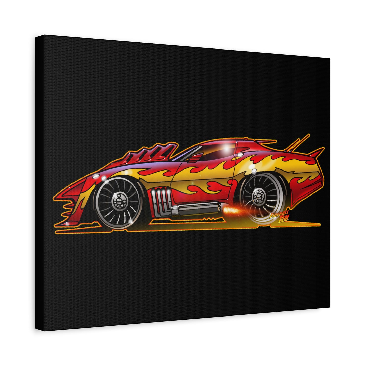 CORVETTE SUMMER Movie Car Fireball Art Canvas Print