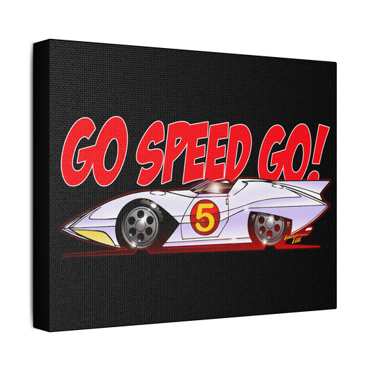 SPEED RACER MACH 5 Cartoon Fireball Canvas Art Print - 11x14