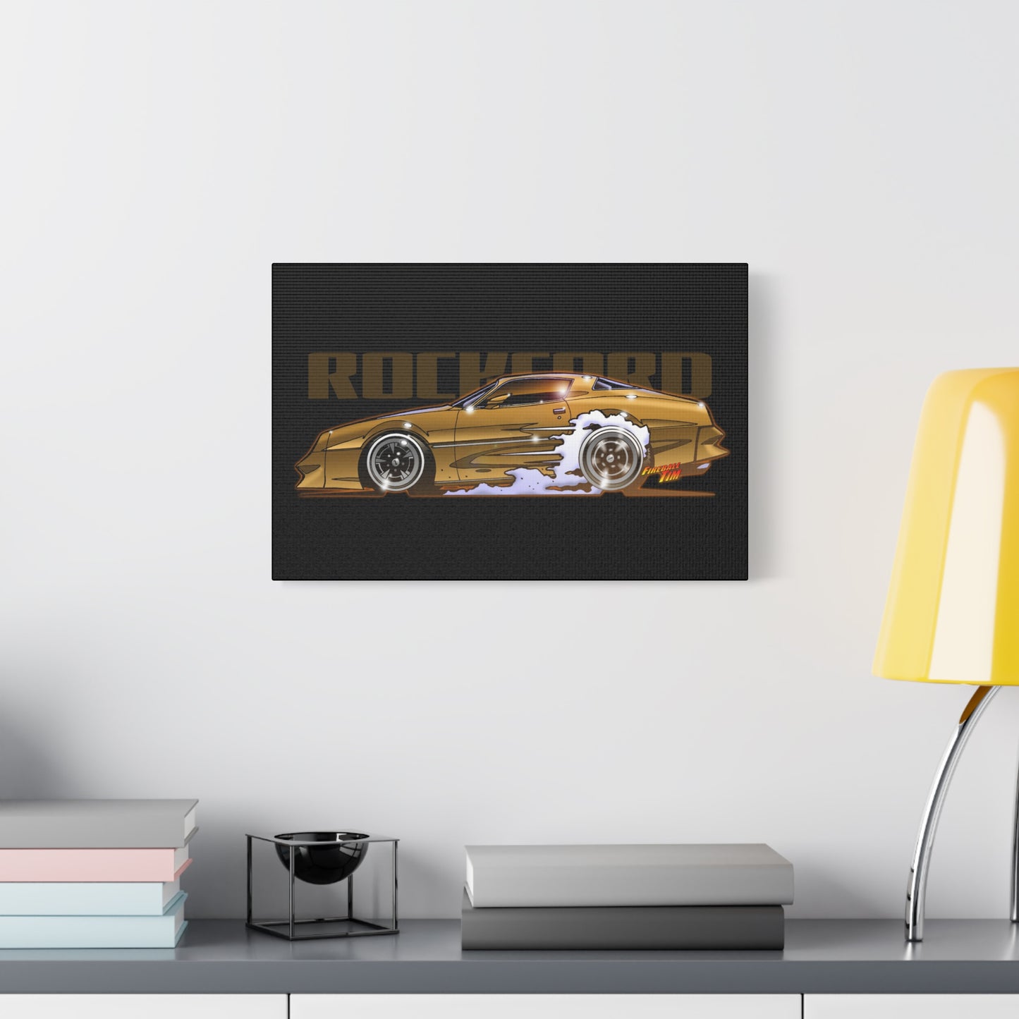 ROCKFORD FILES Pontiac Firebird Fireball Art Canvas Wall Print