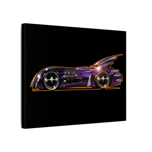 BATMAN & ROBIN 1997 BATMOBILE Movie Car Fireball Art Canvas Print - 11x14