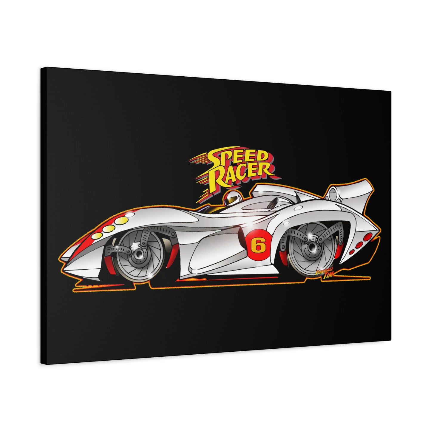 SPEED RACER MACH 6 Fireball Art Collectible Canvas Print - Multiple Sizes