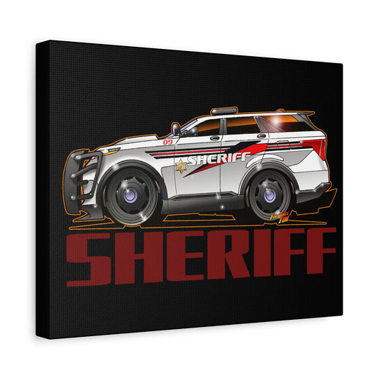 FORD EXPLORER SHERIFF POLICE CRUISER Cnavas Art Wall Print - 2 Sizes