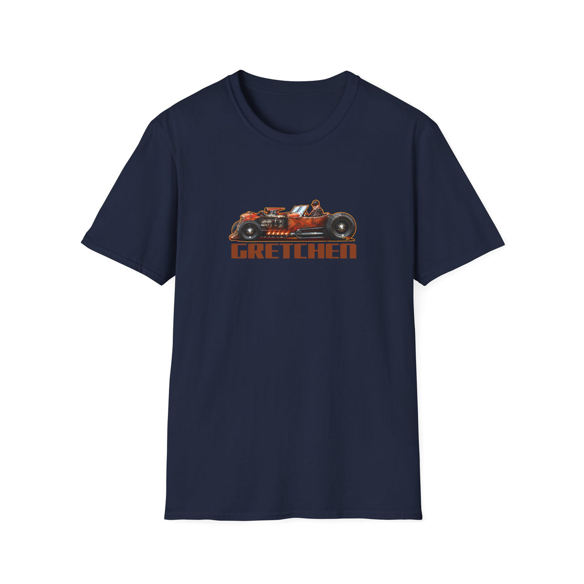 CUSTOM RAT ROD Hot Rod Gretchen Collectible Fireball Art TeeShirt